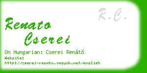 renato cserei business card